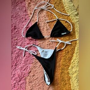Boutine LA Black and White String Tie Chooks Bikini